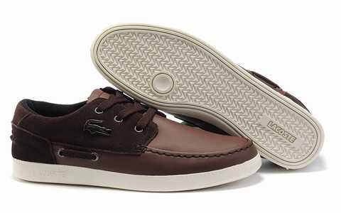 chaussure lacoste homme marron